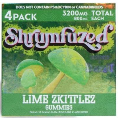 Shrumfuzed Nootropic Mushroom Gummies 4 Piece Shrumfuzed Nootropic Mushroom Gummies 4 Piece Lime Zkittlez
