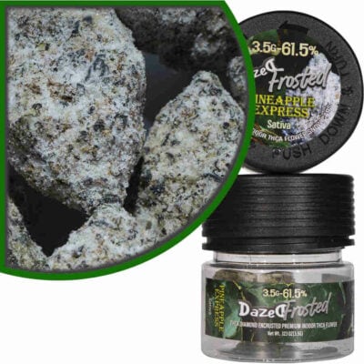 Dazed Frosted Indoor THCa Flower 3.5g Dazed Frosted THCa Indoor Flower 3.5g pineapple express