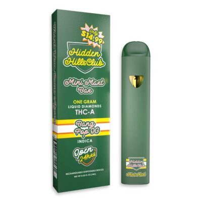 Hidden Hills Mini Mart Bar Liquid Diamonds THCa Disposable Vape 1g hidden hills club mini mart disposable 1g bang pop og