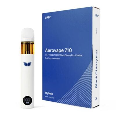 urb aerovape 710 clarity disposable 3g black cherry fizz