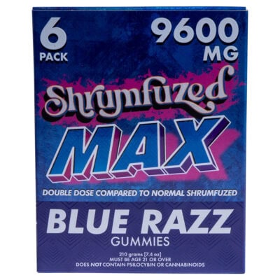 Shrumfuzed MAX Nootropic Mushroom Gummies 6pc Shrumfuzed MAX Nootropic Gummies Blue Razz flavor