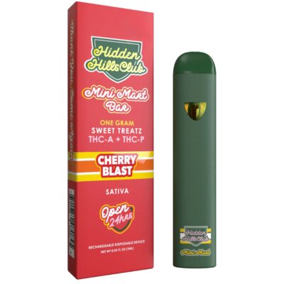 Hidden Hills Mini Mart Bar Sweet Treatz THCA + THCP Disposable 1g - Cherry Blast (Sativa)