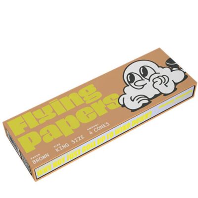 Flying Cones King Size Paper Cones 4pc Brown