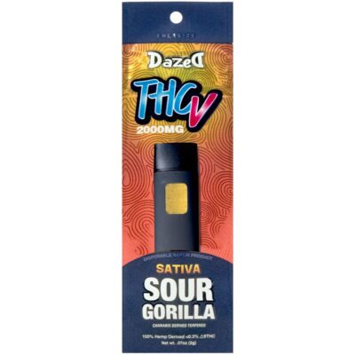 Dazed Energetic THCV Disposable 2g Dazed THCV Disposable 2g - Sour Gorilla (Sativa)