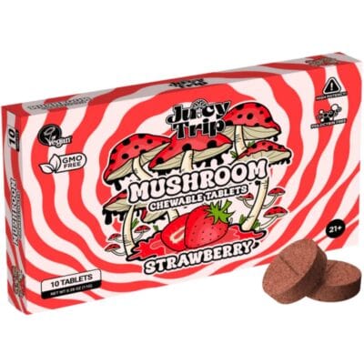 Juicy Trip Mushroom Tablets 10ct - Strawberry Mushroom