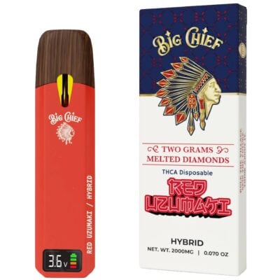 Big Chief THCa Melted Diamonds Disposable 2g - Red Uzumaki (Hybrid)