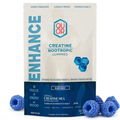 QUOR Enhance Creatine Gummies 150pc - Blue Razz