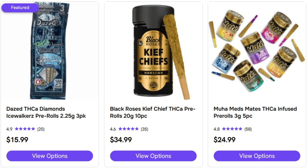 A collection of Pre-rolls for sale