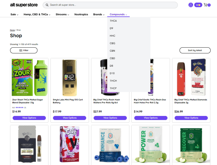 Buying vape from alt super store