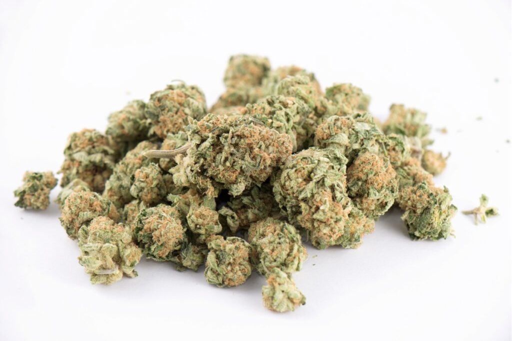 Low quality cannabis flower kept with each other