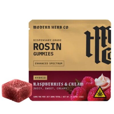 Modern Herb Co Live Rosin Gummies 3ct - Raspberries & Cream (Hybrid)