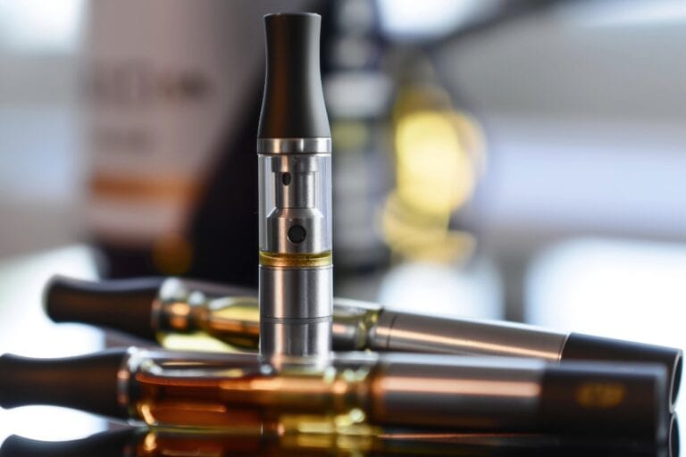 A collection of different types of vape cartridges kept with each other