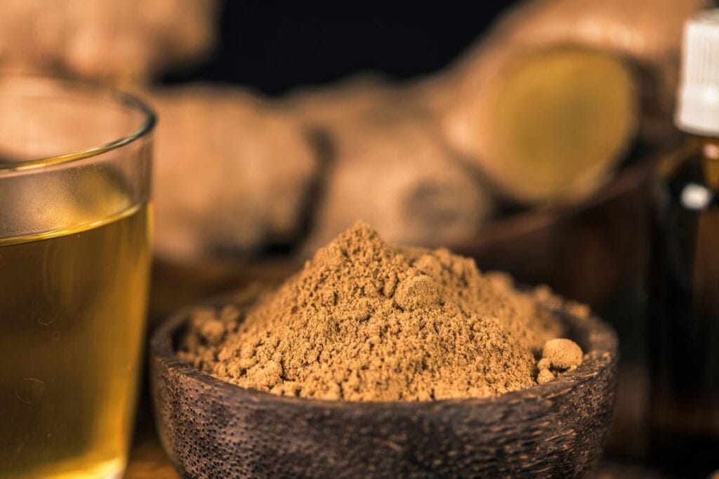 Kanna root extract tea and powder kept together
