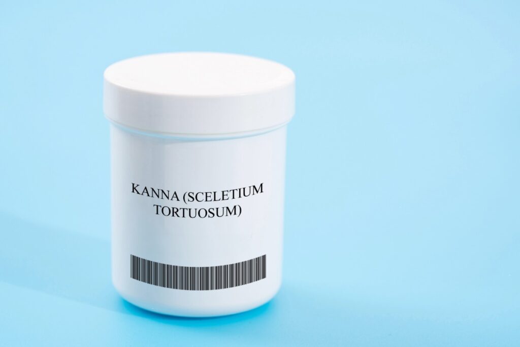 The Kanna supplement box shown in the image